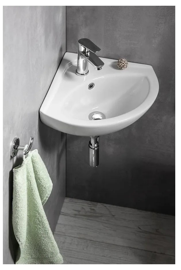 Biała ceramiczna umywalka 34x34 cm Luigi – Sapho
