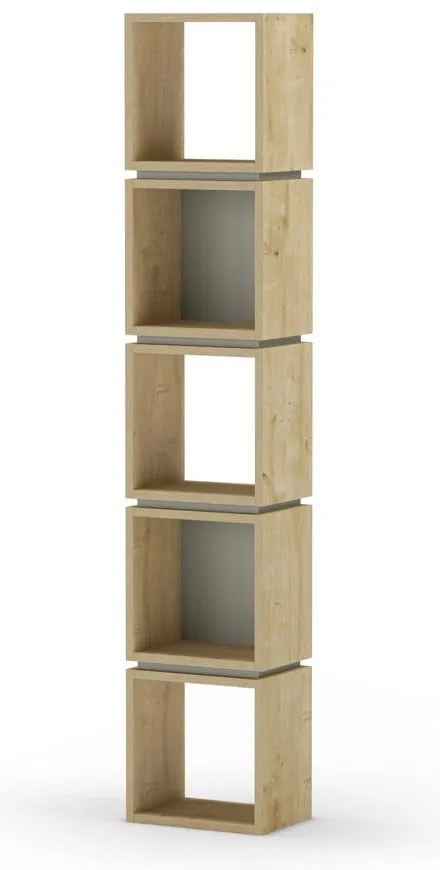 Zielony regał w dekorze dębu 32x167 cm Lofty – Marckeric