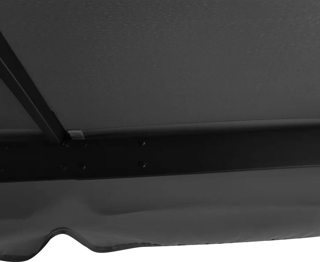 Outsunny pawilon ogrodowy 3x3 m aluminiowy z podwójną moskitierą na taras altana ogrodowa ciemnoszary | Aosom PL