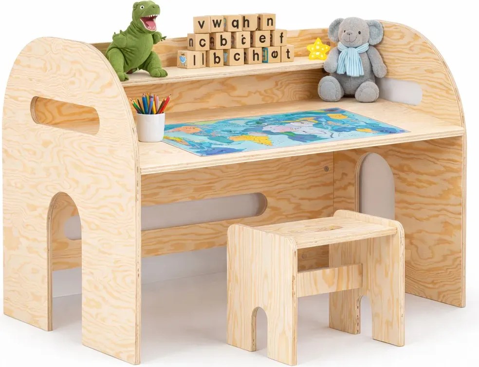 Małe biurko dziecięce z uchylonym blatem A4-H41