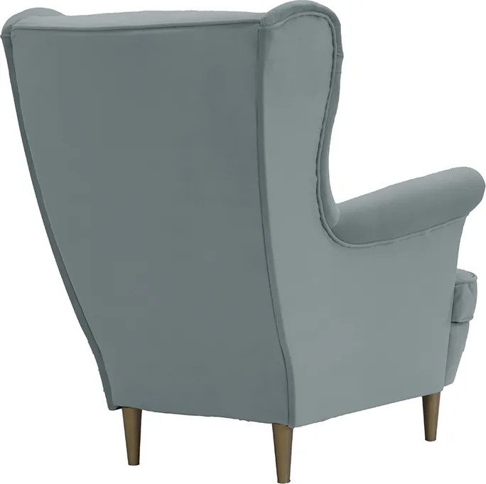 Fotel uszak skandynawski z podnóżkiem CLEO Żółty