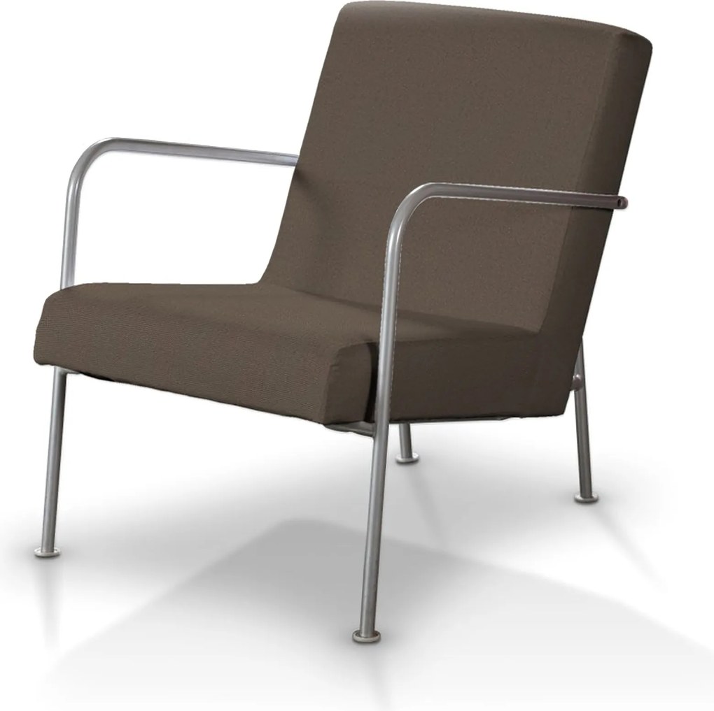 Pokrowiec na fotel Ikea PS kolor brązowy tkanina strukturalna