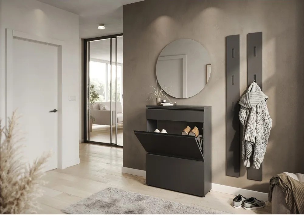 Antracytowa szafka na buty 80x107x29 cm Baldone – Germania