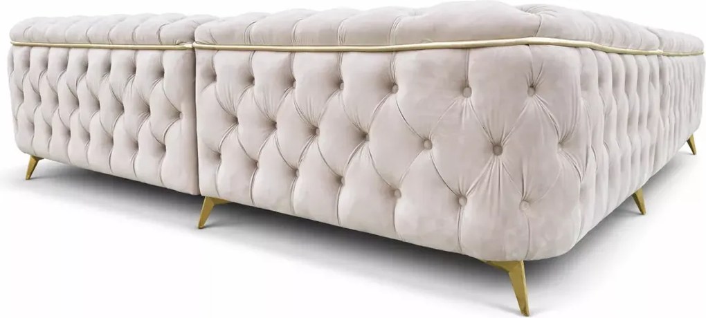 Pikowany narożnik tapicerowany Sole Duo – 6 wymiarów do wyboru, szeroka oferta tkanin
