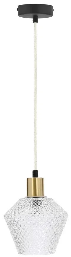 Lampa wisząca w kolorze złota ze szklanym kloszem ø 14 cm Greniko – Candellux Lighting