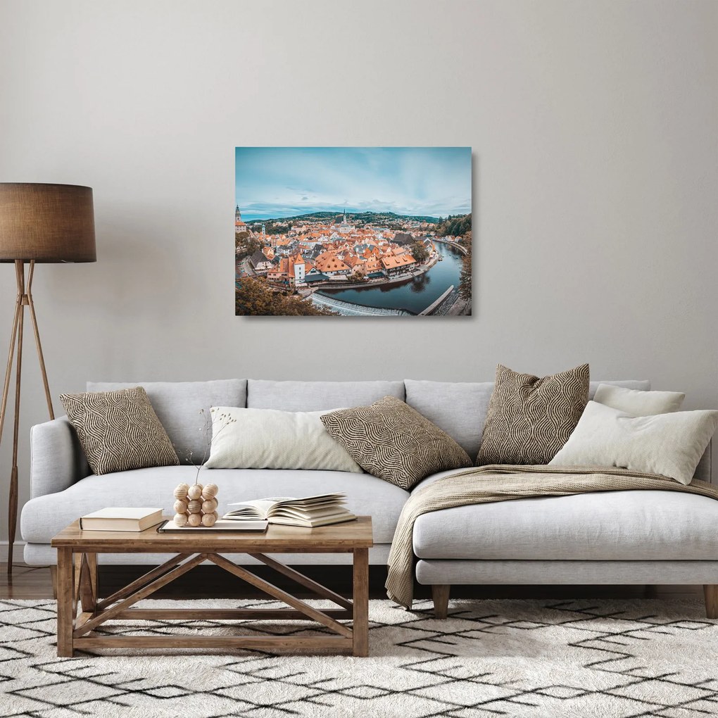 Obraz na szkle - Český Krumlov (70x50 cm)