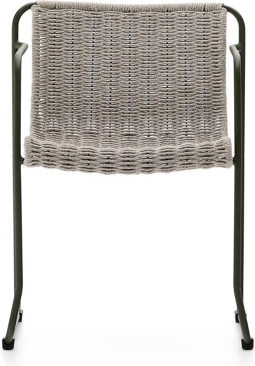 Szarozielone metalowe krzesło ogrodowe Maurina – Kave Home