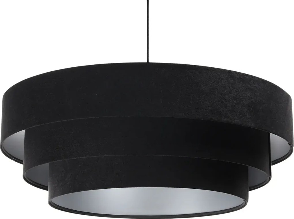 Czarno-srebrna potrójna lampa wisząca - 22X S438 R7-S13