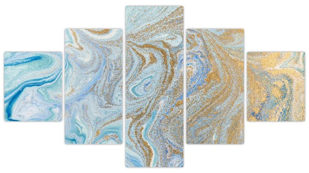 Obraz - Niebieski marmur (125x70 cm)