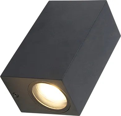 Nowoczesna lampa ścienna czarna 2-światła IP44 - Baleno