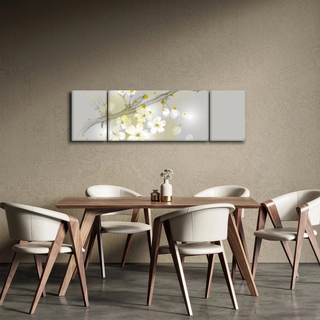 Obraz kwitnącej gałązki (170x50 cm)
