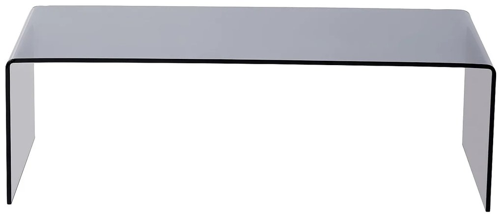 Stolik kawowy z giętego dymionego szkła hartowanego - Czarny - ALONZO