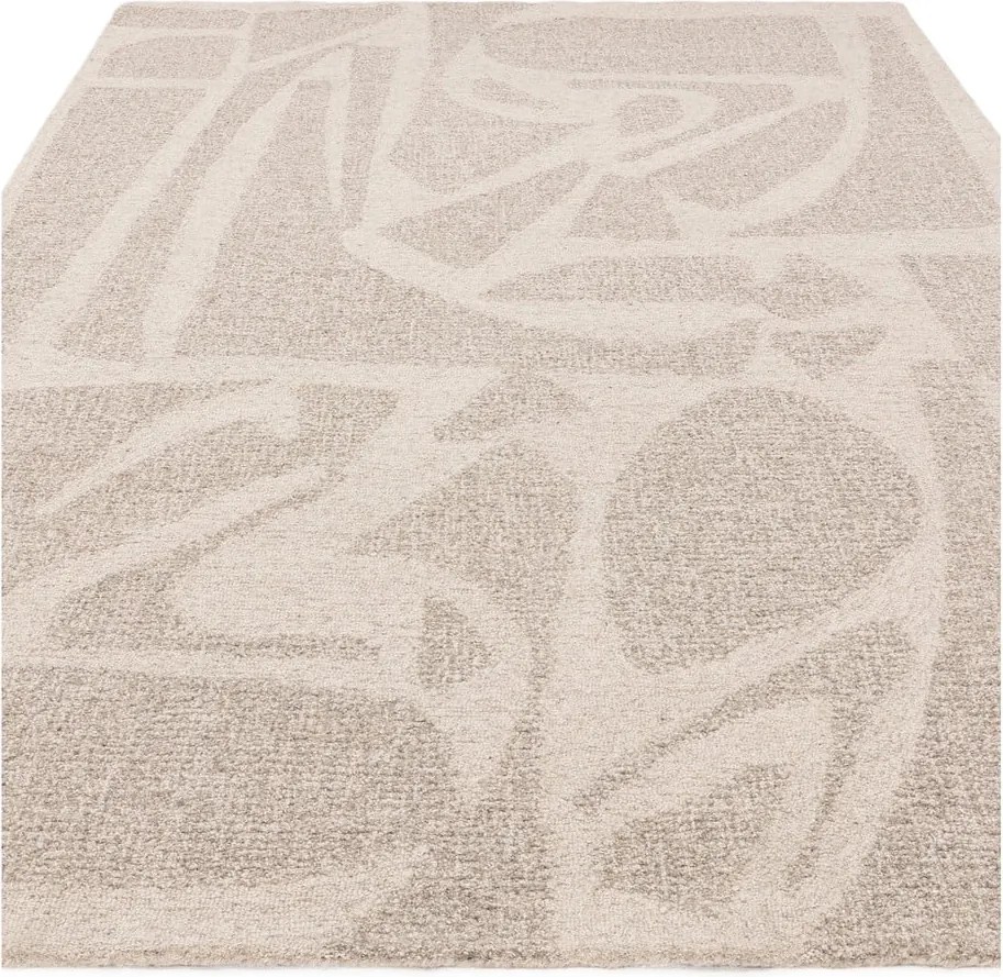 Kremowy wełniany dywan tkany ręcznie 120x170 cm Loxley – Asiatic Carpets
