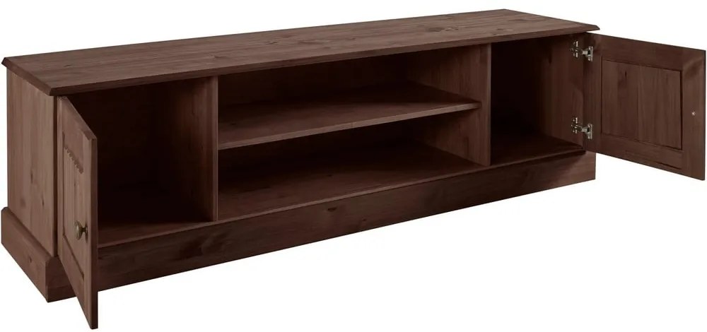 Brązowa szafka pod TV z litego drewna sosnowego 45x40 cm Mille – Støraa