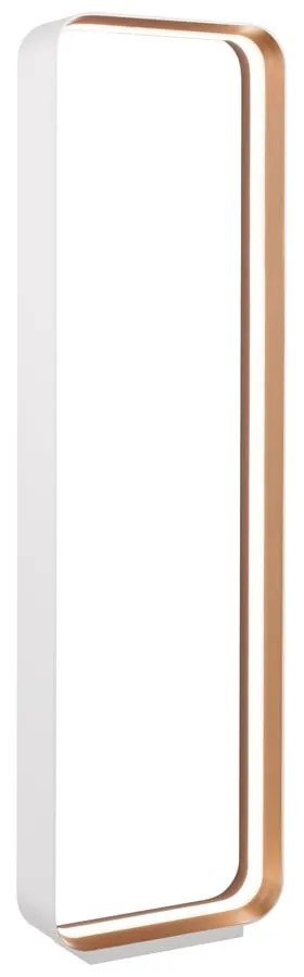 Biała lampa stojąca LED ze sterowaniem głosowym/mobilną aplikacją i metalowym kloszem (wysokość 109 cm) Cizione – CINQUE