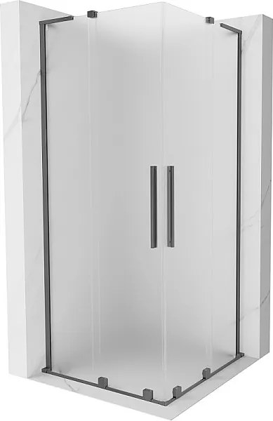 Mexen Velar L Duo kabina prysznicowa rozsuwana 90 x 90 cm, szron, gun metal - 871-090-090-02-33-95