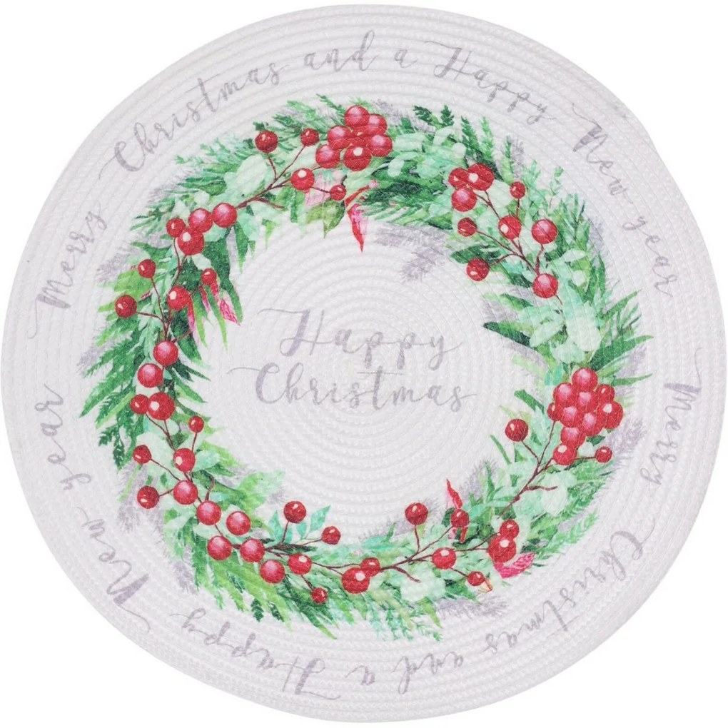 Świąteczna serwetka Happy Christmas, 38 cm