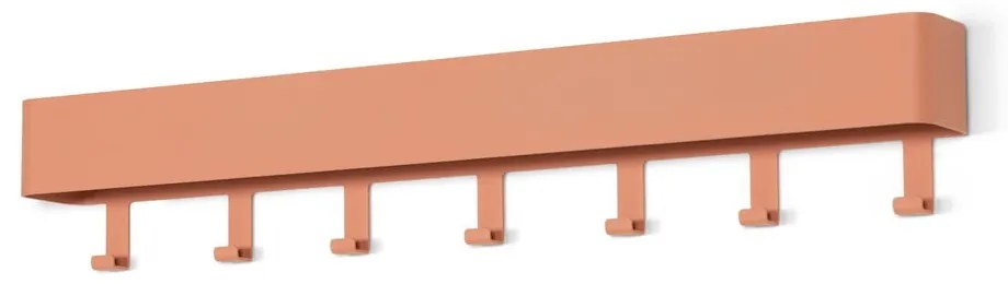 Łososiowy metalowy wieszak ścienny z półką 72 cm Dax Play – Spinder Design