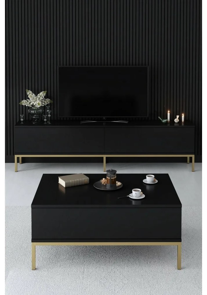 Stolik konferencyjny Lord Black and Gold