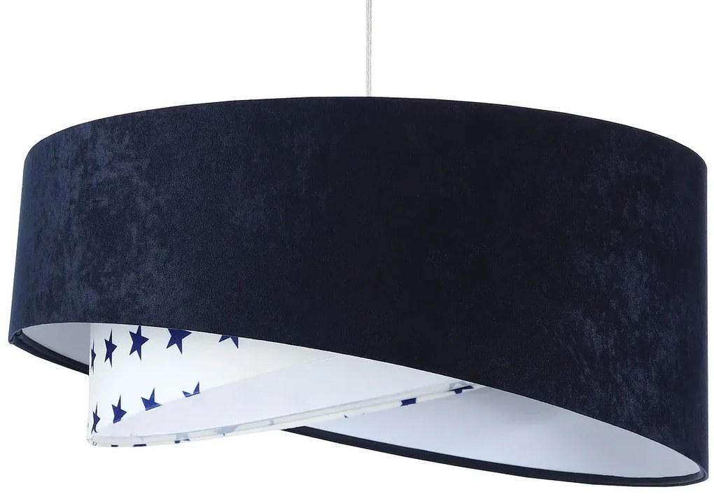 Granatowa lampa wisząca dziecięca A9-P24
