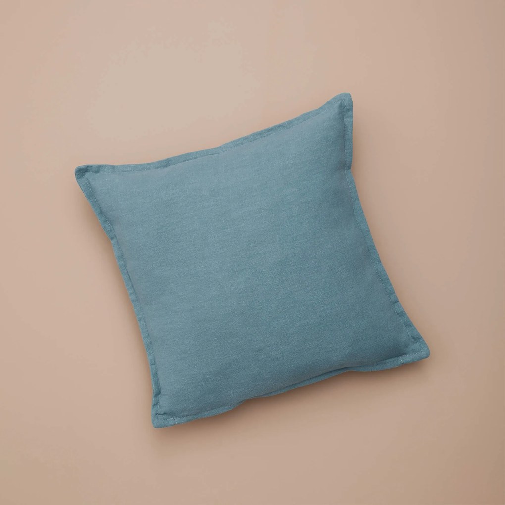 Poszewka z lnu Merida w kolorze zgaszonego turkusu