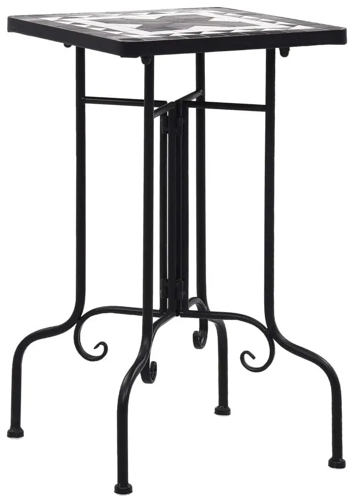Czarno-biały stolik ceramiczny K6-E07