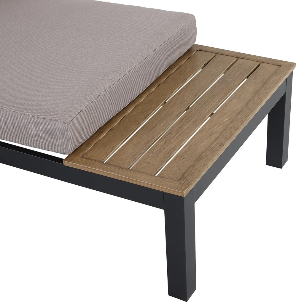 Sofa ogrodowa dwuosobowa 3-częściowy zestaw mebli ogrodowych aluminium z poduskami - Sofa ogrodowa dwuosobowa aluminium | Aosom PL