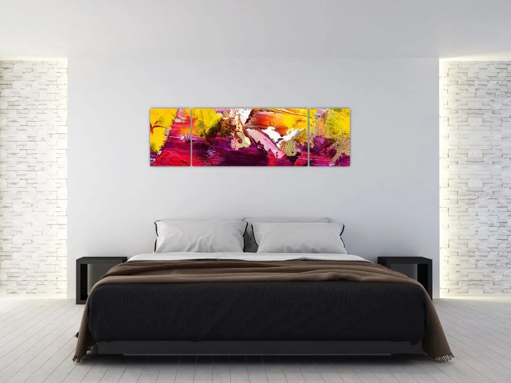 Obraz abstrakcji - malarstwo (170x50 cm)