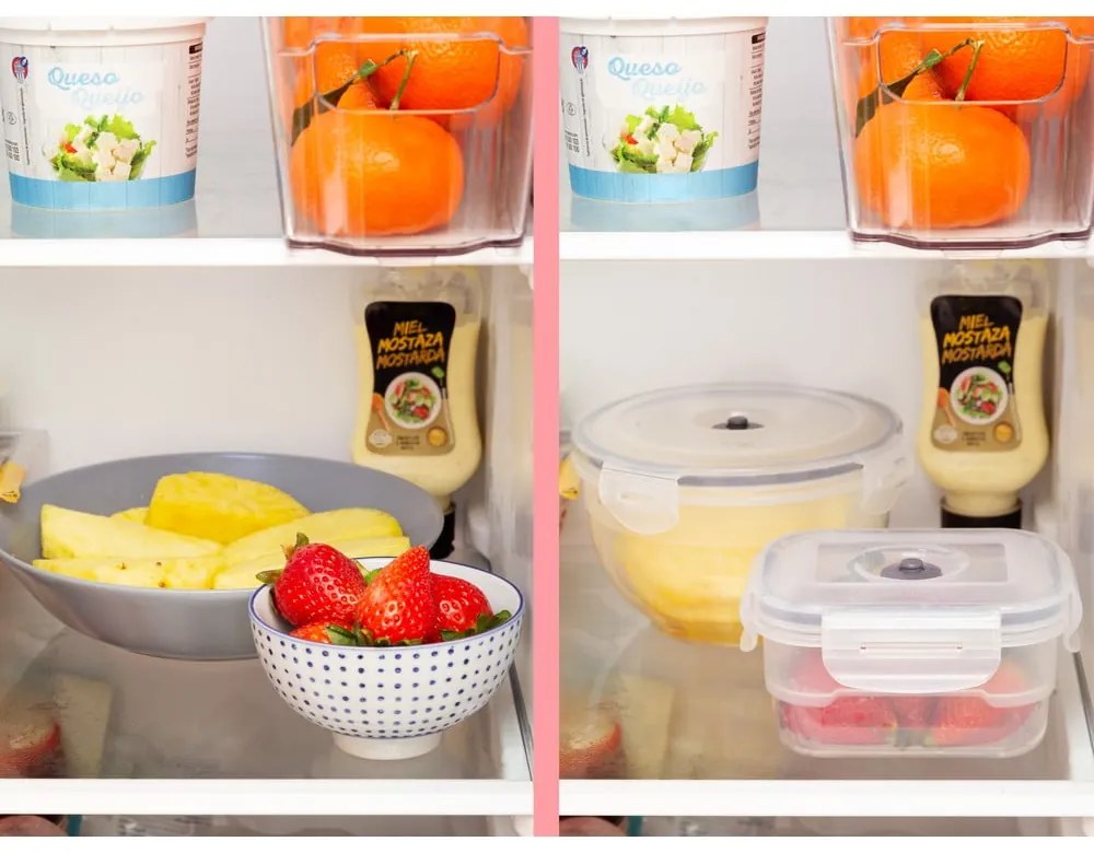 Zestaw 3 pojemników próżniowych na żywność z pompką Compactor Food Saver