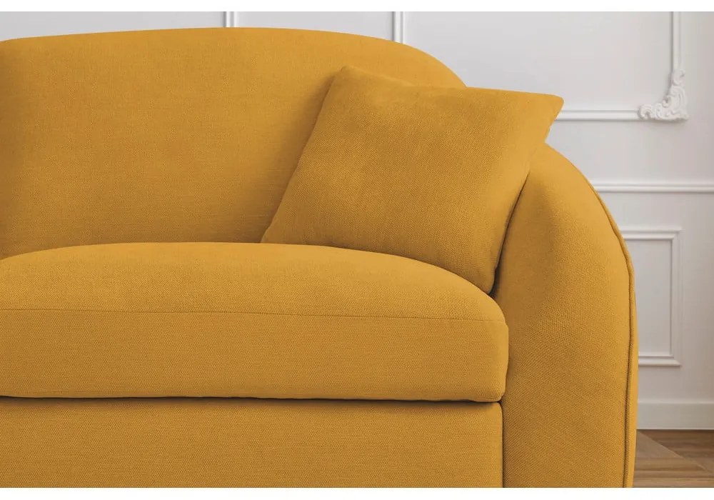 Żółta rozkładana sofa 235 cm Cezanne – Bobochic Paris