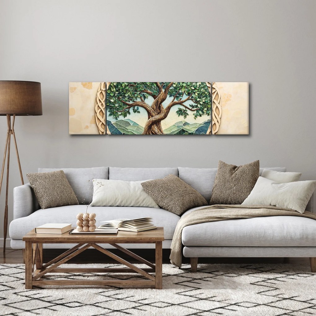 Obraz – Splecione drzewo życia (170x50 cm)