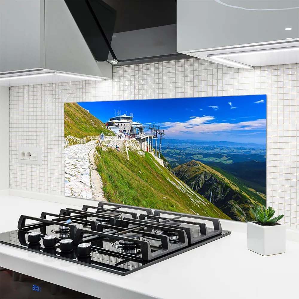 Szkło do Kuchni na Ścianę Kręta Górska Ścieżka