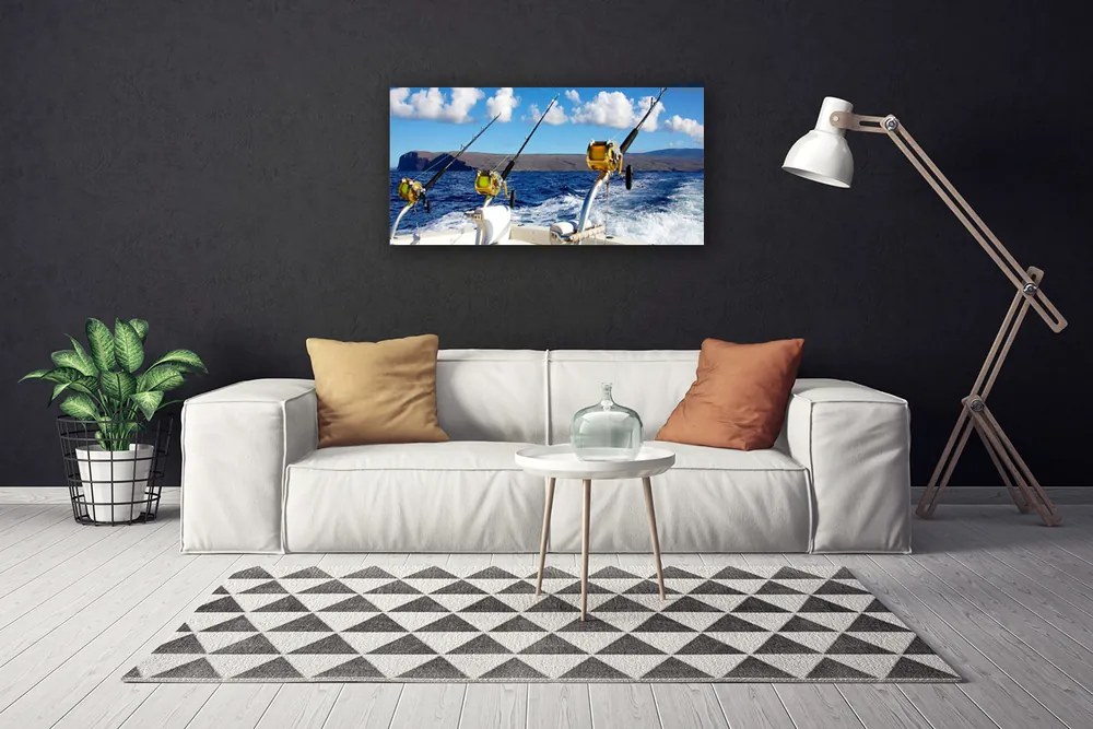 Obraz canvas Spokojny Rejs Wędkarski