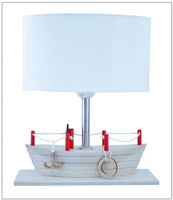 Bielona lampka nocna dla dzieci statek - 4X S184 T2-R98