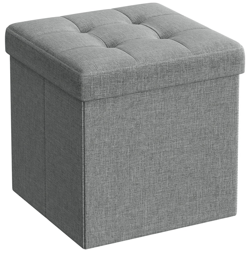 Taboretka z miejscem do przechowywania OTTOMAN 30x30 cm, szara