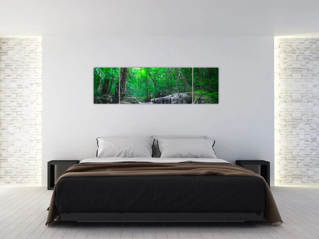 Obraz - Wodospad Erawan, Kanchanaburi, Tajlandia (170x50 cm)