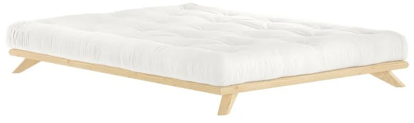 Łóżko dwuosobowe z drewna sosnowego ze stelażem 140x200 cm Senza – Karup Design