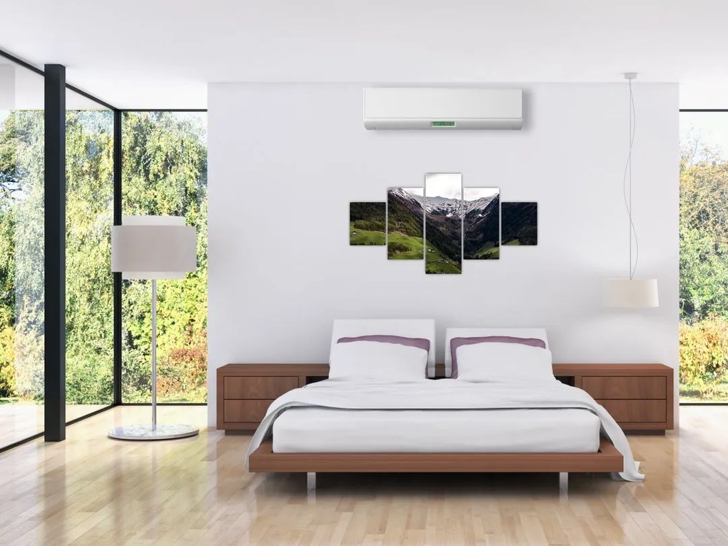 Obraz - Dolina pod górami (125x70 cm)