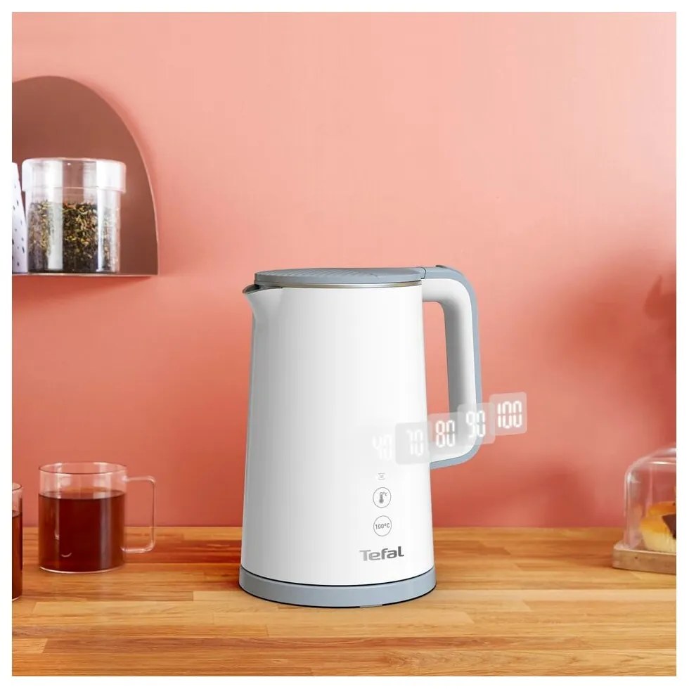 Biały czajnik elektryczny 1,5 l Sense KO693110 – Tefal