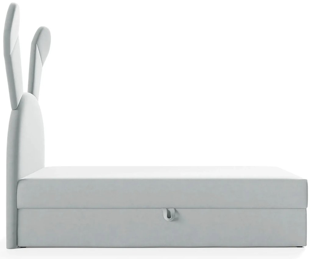 Szare dziecięce łóżko kontynentalne 100x200 cm R8-W11