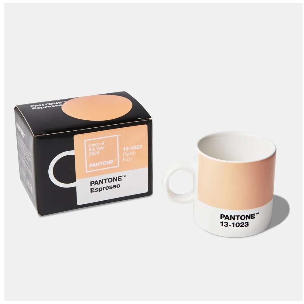 Pomarańczowy ceramiczny kubek na espresso 120 ml Peach Fuzz 13-1023 – Pantone