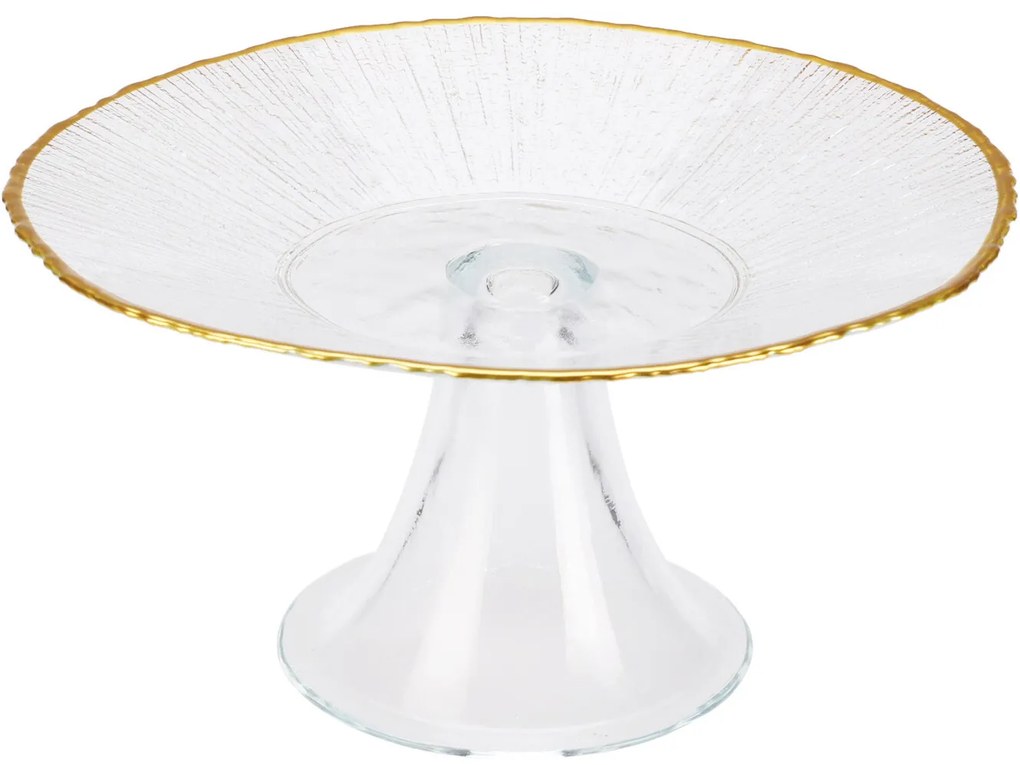 Patera na ciasto ze złotą obwódką DATURA, 21 cm