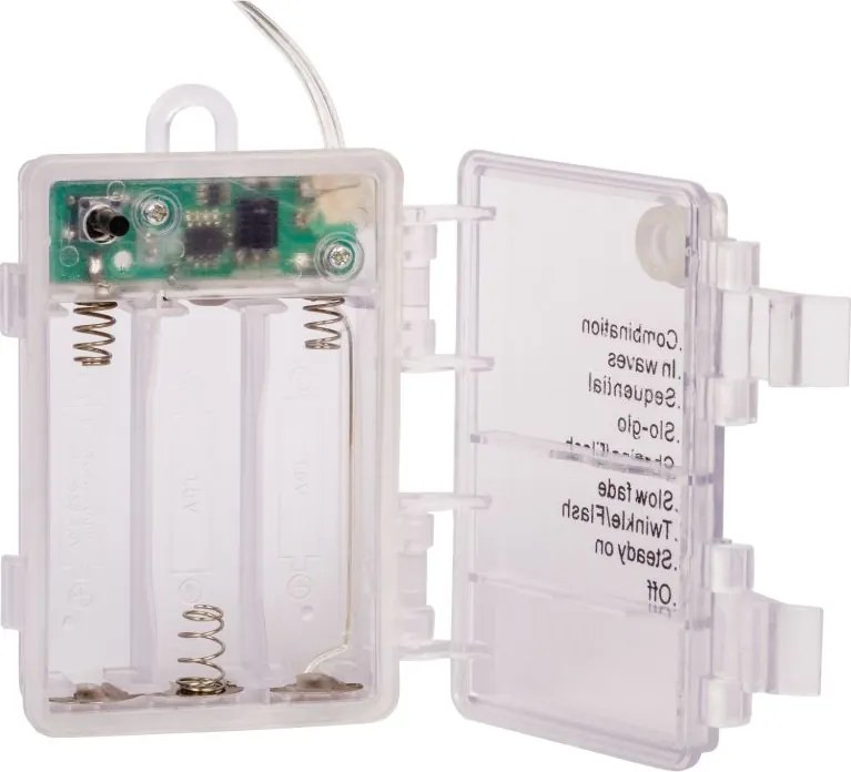 Imprezowe oświetlenie - 20m, 200LED, zimny biały, na baterie