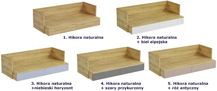 Biurko modułowe hikora naturalna - Afilia 3X