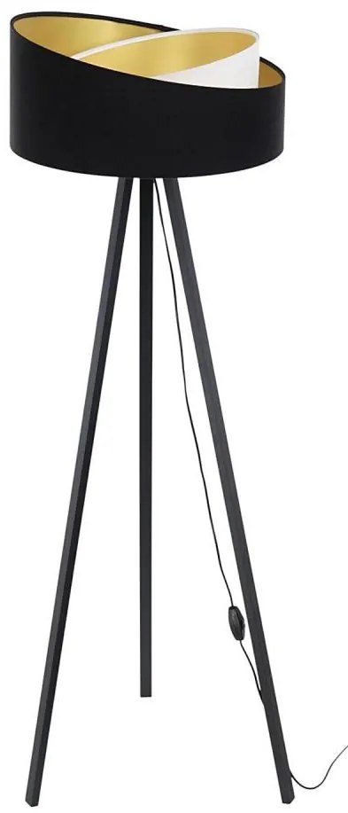 Lampa stojąca GALAXY 1xE27/60W/230V czarna/biała/wenge