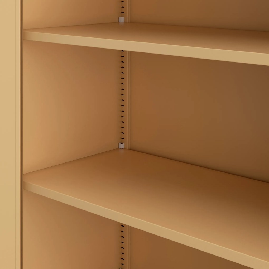 Szafa biurowa na dokumenty z zamkiem beżowa: Fresh Style JAN, 900 x 1850 x 400 mm