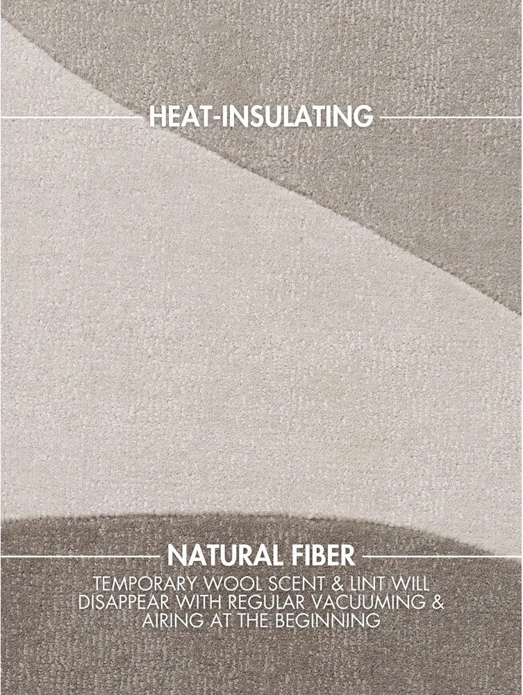 Beżowy wełniany okrągły dywan tkany ręcznie ø 160 cm Hackney Clarissa – Ted Baker