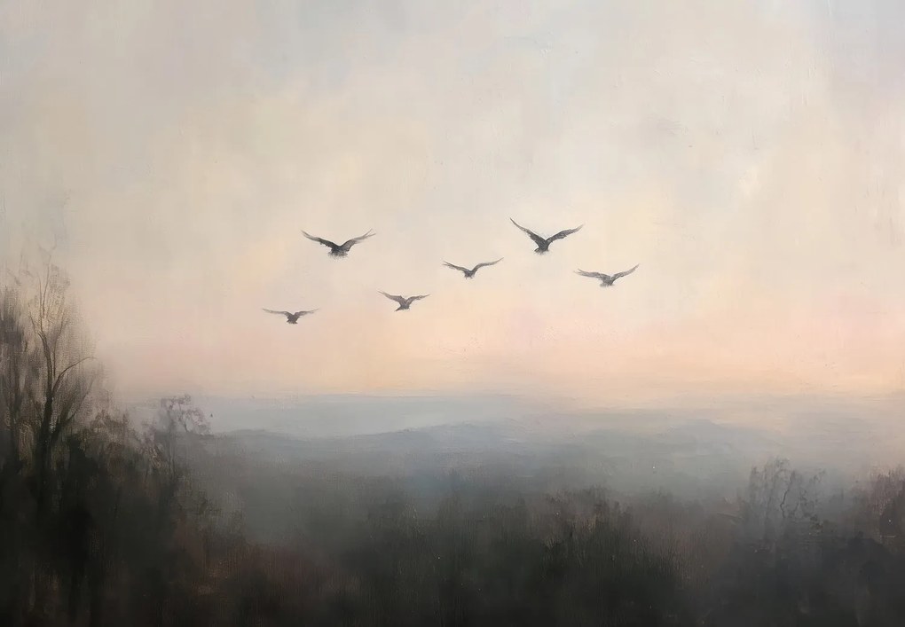 Fototapeta - Stado ptaków (196x136 cm)