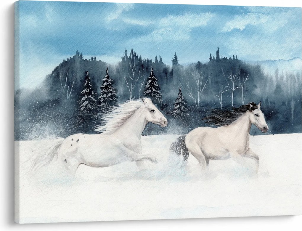 Obraz malowanych koni (70x50 cm)