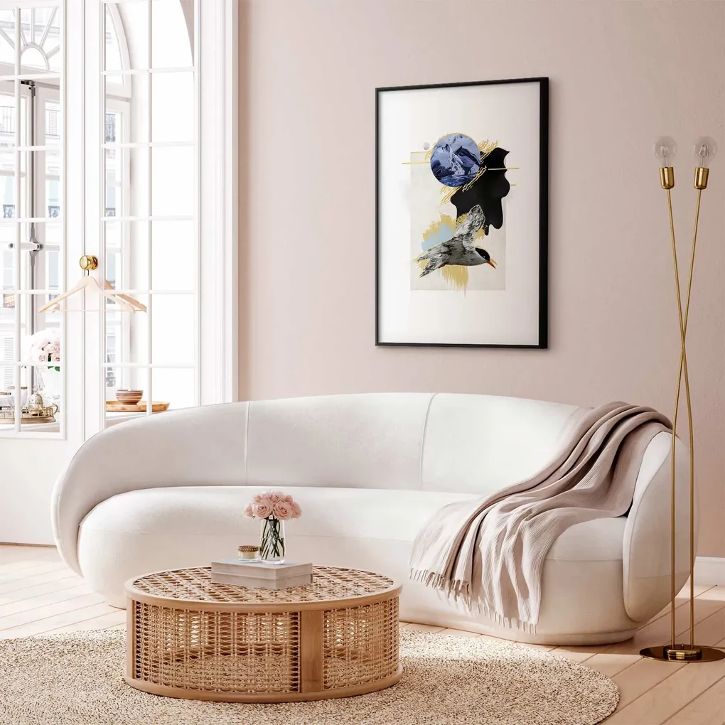 Plakat Rybitwa antarktyczna 21x30 cm z ramą czarną z marginesem ARTGEIST B